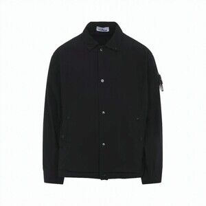 Stone Island Structured Black Jacket With Classic Collar - NWT
